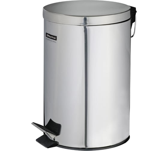 Изображение товара Ведро-контейнер для мусора, урна OfficeClean professional, 20л, нержавеющая сталь, хром 277569