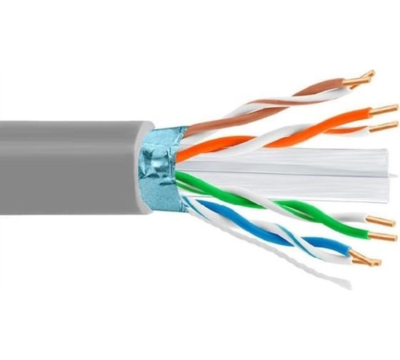Изображение товара Кабель витая пара 5Bites ftp / solid / 6cat / 23awg / cca / pvc / 100m FS6575-100A