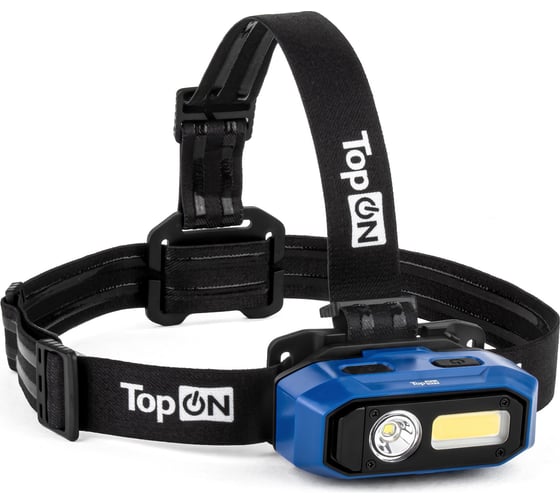 Изображение товара Налобный фонарь TopOn LED 8 Вт 1000 лм 3.7 В 2.2 Ач 8.14 Втч, детектор движения, магнитное крепление, IP54 TOP-MX08HL