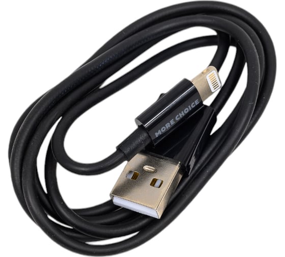 Изображение товара Дата-кабель More Choice Smart USB 2.4A для Lightning 8-pin ТРЕ 1м K42i Black