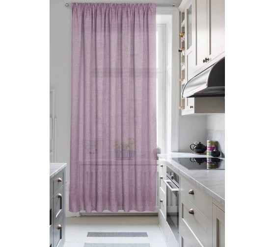 Изображение товара Штора на тесьме Kauffort Тюль, 200x285 см, фиолетовая 3111200150