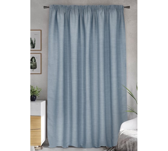 Изображение товара Штора на тесьме Kauffort Dimaut Lux, 160x285 см, голубая 3111161640