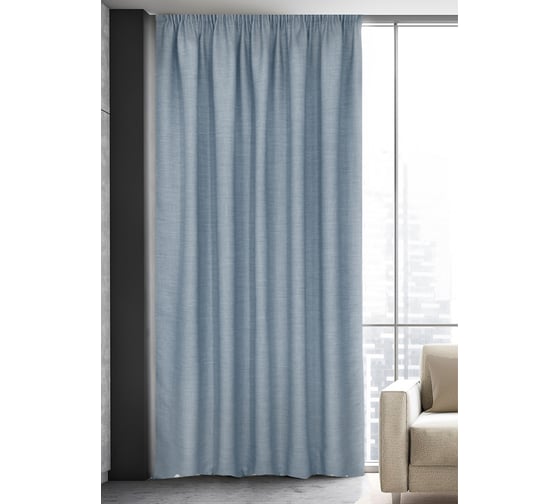 Изображение товара Штора на тесьме Kauffort Dimaut Lux, 200x285 см, голубая 3111201640