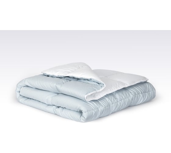 Изображение товара Стеганое одеяло Мягкий сон home holidays, 220x200, белый с голубой полоской ОСВ_НН-1103у