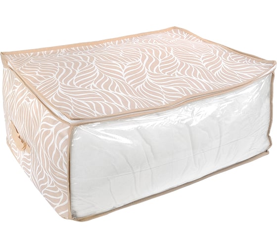 Изображение товара Кофр для хранения HANDY HOME листья, 600х450х300, бежевый UC-215
