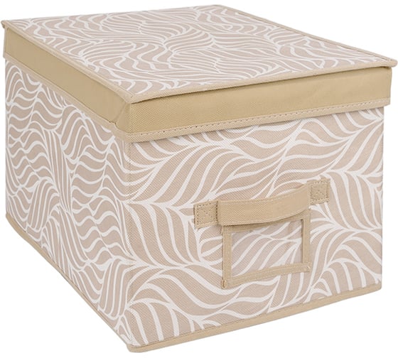 Изображение товара Короб для хранения HANDY HOME листья, 400х300х250, бежевый UC-211