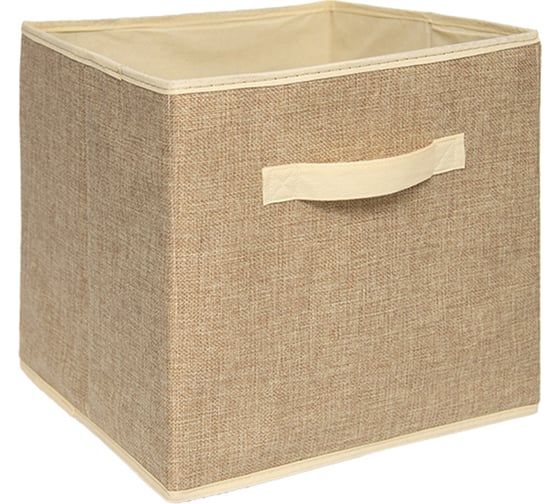 Изображение товара Короб-кубик для хранения HANDY HOME лен, 300х300х300, бежевый UC-234