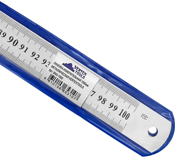 Изображение товара Измерительная линейка vertextools 1000 мм, металлическая 3042-1000