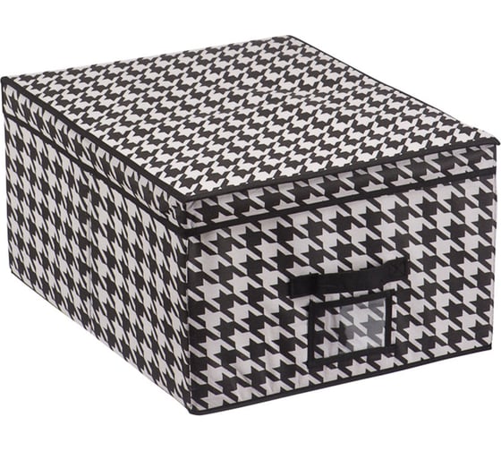 Изображение товара Короб для хранения HANDY HOME пепита, 500х400х250, черно-белый UC-51