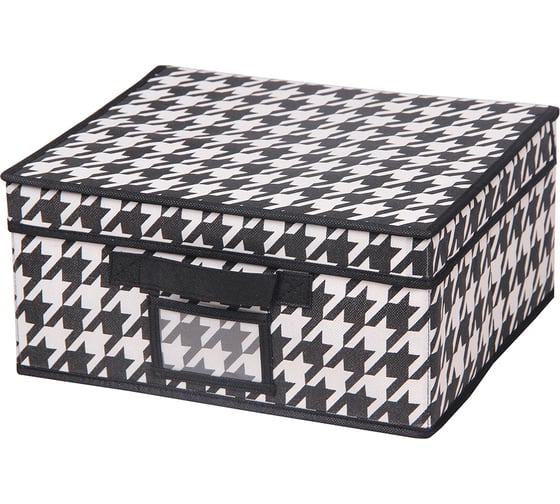 Изображение товара Короб для хранения HANDY HOME пепита, 330х280х150, черно-белый UC-48