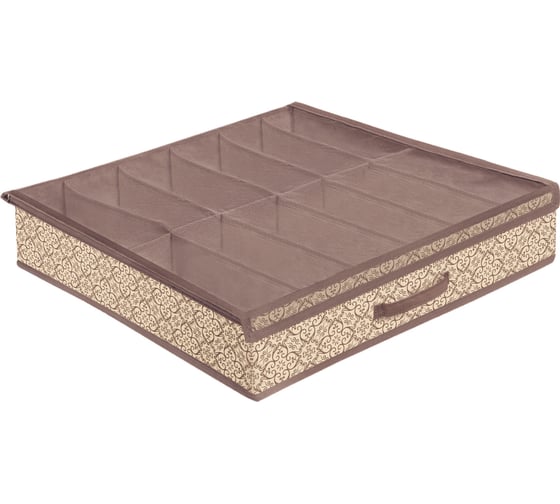 Изображение товара Подкроватный органайзер для хранения обуви, вещей Prima house 12 отделений, 64х60х12 см В-191