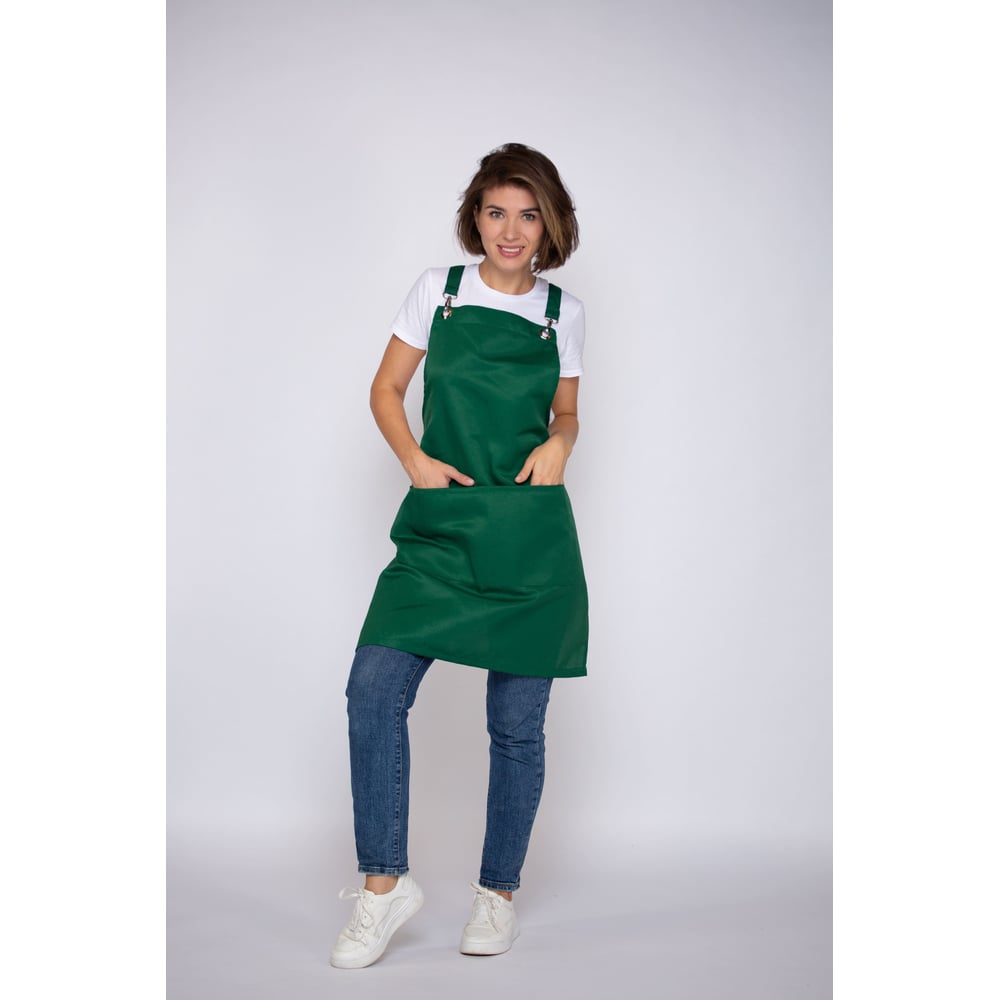 Изображение товара Водоотталкивающий универсальный фартук Экосети с люверсами зеленый