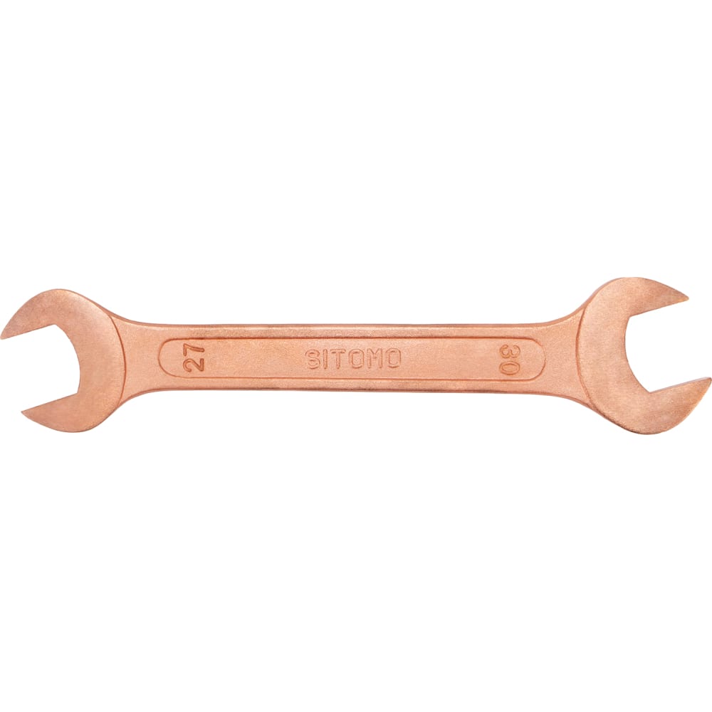 Омедненный двусторонний рожковый ключ SITOMO ключ гаечный рожковый sitomo sit 32x36 мм длина 310 мм черный