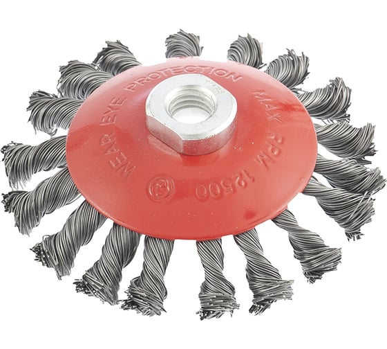 Изображение товара Щетка выгнутая для УШМ (115 мм; М14; крученая проволока  0.5 мм) MATRIX 74610