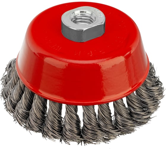 Изображение товара Щетка чашечная для УШМ (100 мм; М14; крученая проволока 0.35 мм) MATRIX 74615