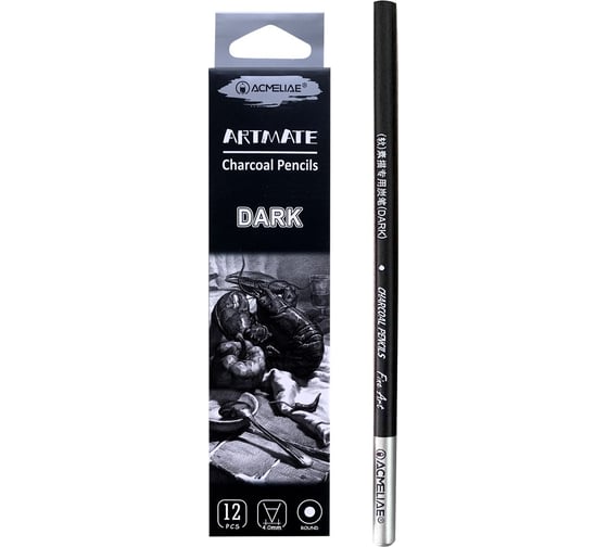 Изображение товара Угольный карандаш ACMELIAE Dark, 12 шт. 43139 EAN