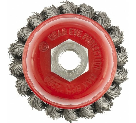 Изображение товара Щетка чашечная двухрядная (75 мм; М14, крученая проволока 0,35 мм) для УШМ MATRIX 74676