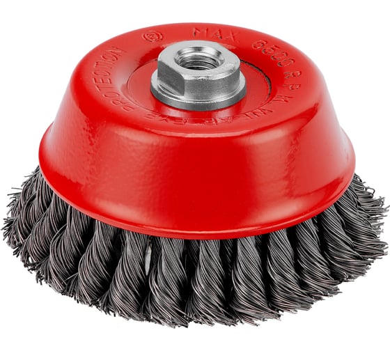 Изображение товара Щетка чашечная двухрядная (125 мм; М14 крученая проволока 0,5 мм) для УШМ MATRIX 74683