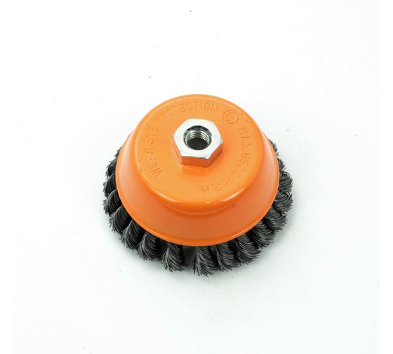 Изображение товара Кордщетка чашеобразная витая жесткая 125 мм, толщина проволоки 0.5 мм для УШМ Bohrer 36200125