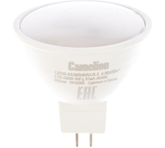 Изображение товара Светодиодная лампа JCDR 5Вт 220В Camelion LED5-S108/845/GU5.3 12042