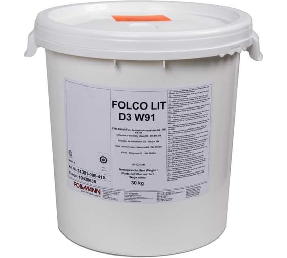 Изображение товара Клей Follmann FOLCO LIT D3 W91/1 (ведро 30 кг) 14301-006-418-11