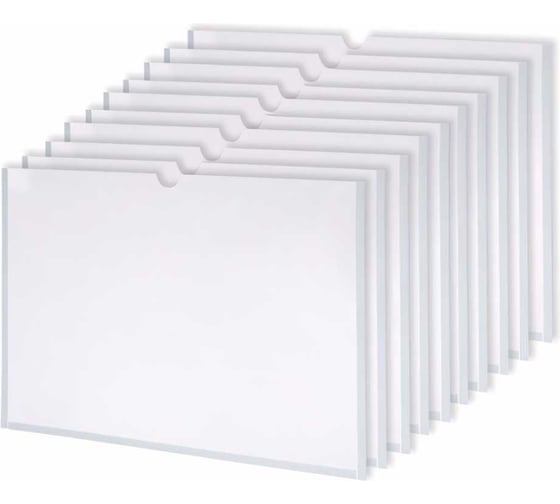 Изображение товара Информационные самоклеящиеся карманы Staff А4, горизонтальные, комплект 10 шт, ПЭТ, 0.3 мм 291281