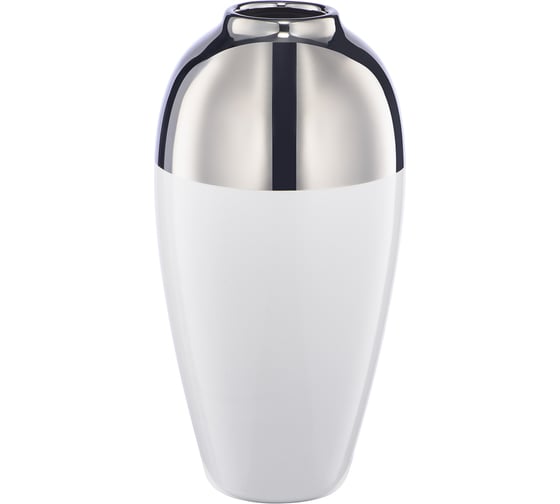 Изображение товара Декоративная ваза Вещицы шик, 125х125х250, белый с серебром Cha5