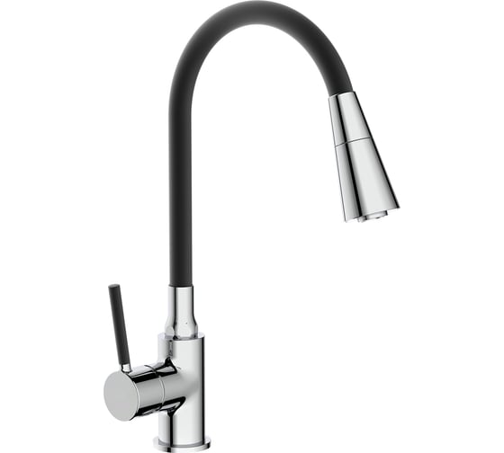 Изображение товара Смеситель для кухни Frap 35к f4044 гибкий излив, черный 550834