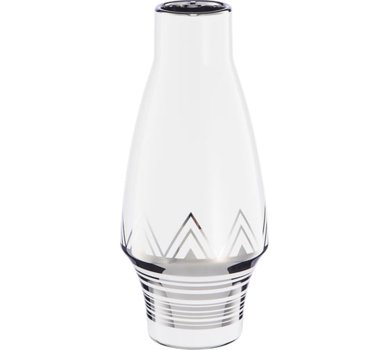 Изображение товара Декоративная ваза Вещицы геометрия, 110х110х250, белый с серебром Cha9