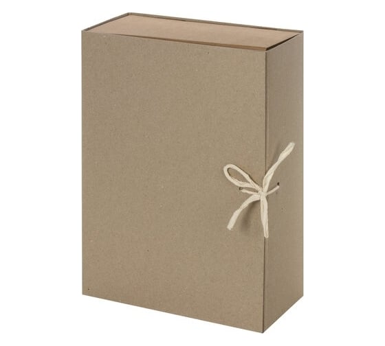 Изображение товара Архивный короб Staff А4, 240x330 мм, 100 мм, 2 завязки, переплетный картон, до 900 листов 111956