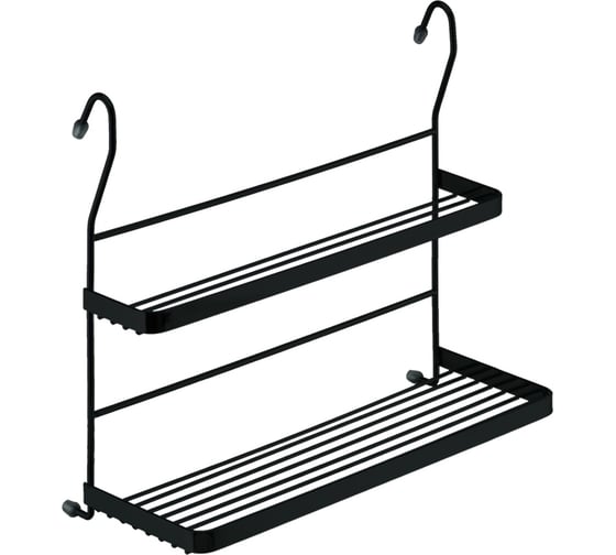 Изображение товара Полка Lemax PROF "mix" двухъярусная, черный матовый YJ-G212 BL