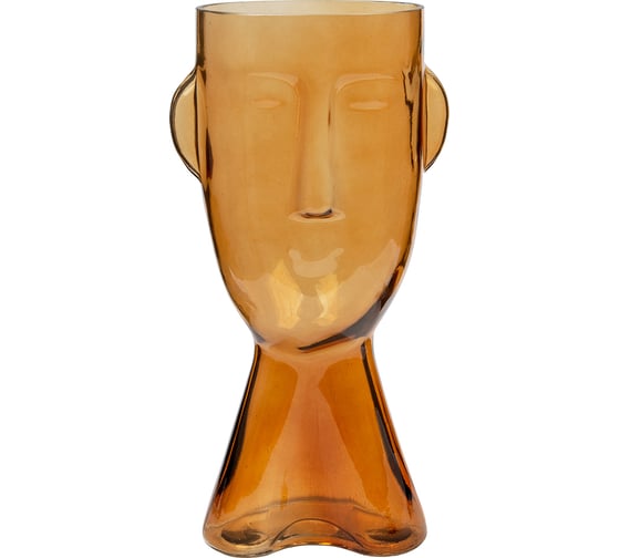 Изображение товара Стеклянная ваза Вещицы фейс, 160х150х315, желтый Fancy34