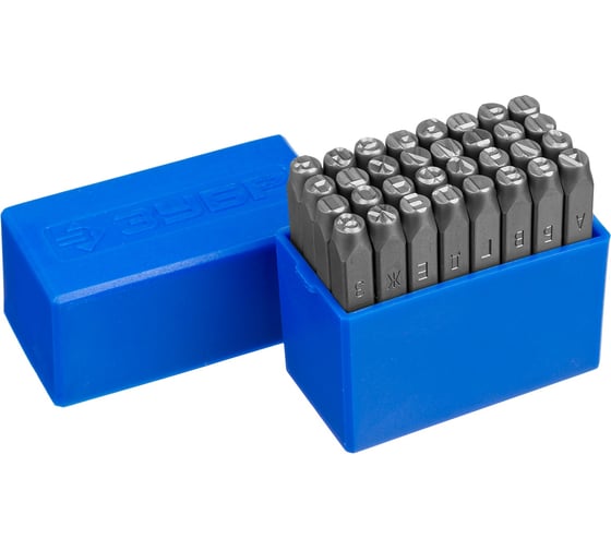 Изображение товара Буквенные клейма Зубр, шрифт 6 мм 21503-06_z01