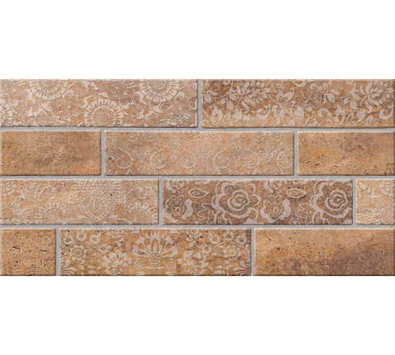 Изображение товара Плитка-декор Beryoza Ceramica Брик 1 коричневый, 300x600x9 мм, 9 шт. ТГ-00004058