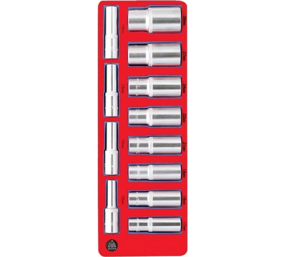 Изображение товара Набор глубоких головок (1/2”, ложемент, 12 предметов) МАСТАК 5-014012