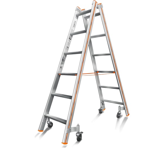 Изображение товара Передвижная стремянка Эйфель Комфорт - Профи 206 Роллер  К-Профи 206 Роллер