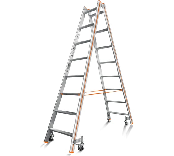 Изображение товара Передвижная стремянка Эйфель Комфорт К-Профи 208 Роллер