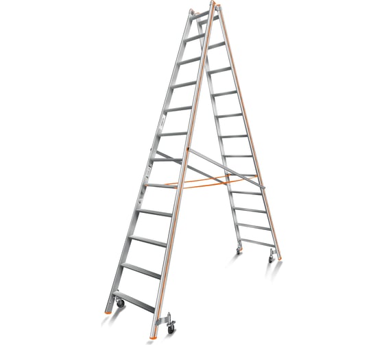 Изображение товара Передвижная стремянка Эйфель Комфорт К-Профи 212 Роллер