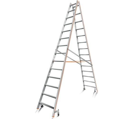 Изображение товара Передвижная стремянка Эйфель Комфорт К-Профи 214 Роллер