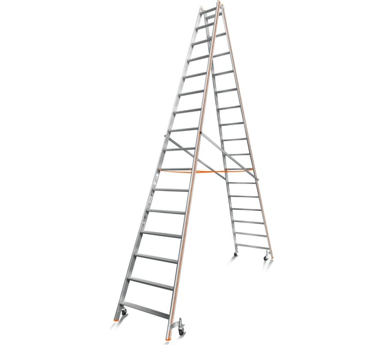 Изображение товара Передвижная стремянка Эйфель Комфорт К-Профи 216 Роллер