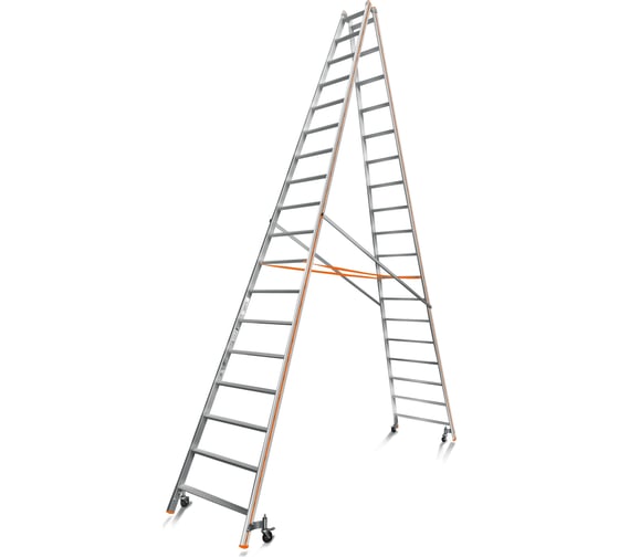 Изображение товара Передвижная стремянка Эйфель Комфорт К-Профи 218 Роллер