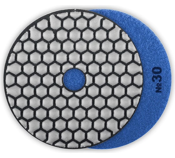 Изображение товара Алмазный гибкий шлифовальный круг для сухого шлифования ЗУБР 100 мм, №30 29868-030