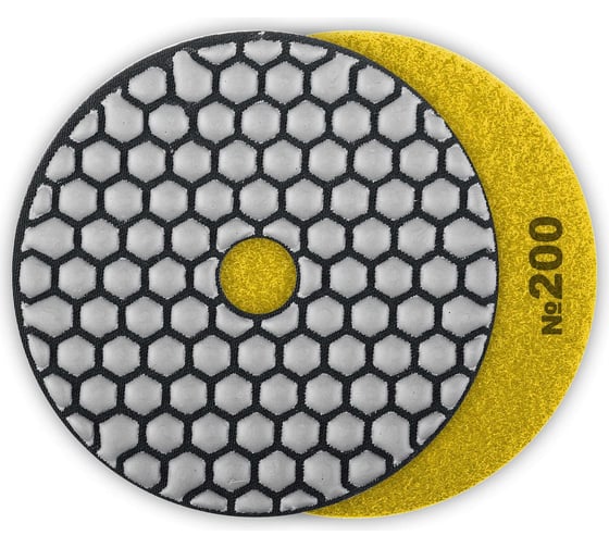Изображение товара Алмазный гибкий шлифовальный круг для сухого шлифования ЗУБР 100 мм, №200 29868-200