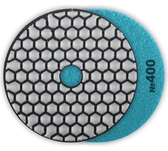 Изображение товара Алмазный гибкий шлифовальный круг для сухого шлифования ЗУБР 100 мм, №400 29868-400