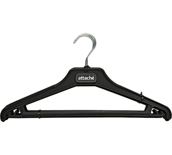 Изображение товара Вешалка-плечики для легкой одежды Attache с025, пластик, черный, размер 44-46, 5 шт 1740065