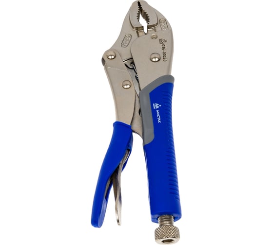 Изображение товара Зажим с фиксатором (250 мм, фигурные губки) МАСТАК 036-00250H