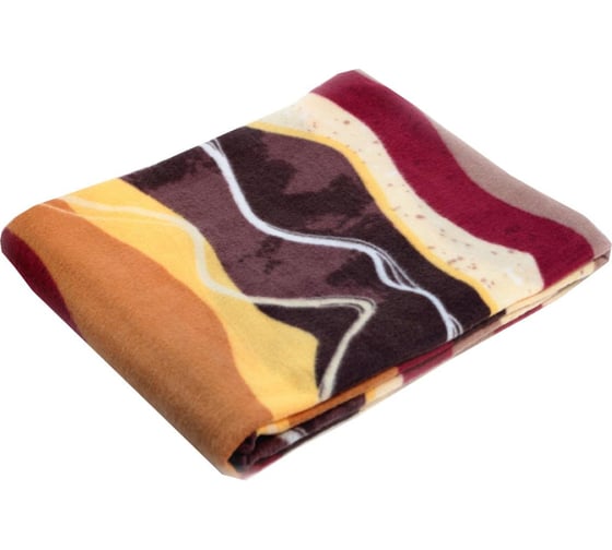 Изображение товара Плед Luscan орнамент абстрактные волны флис 130x150 см разноцветный 1437300