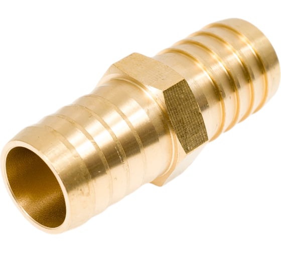Изображение товара Адаптер соединитель шлангов ёлочка (19 - 19 мм; латунь) QUATTRO ELEMENTI 771-947