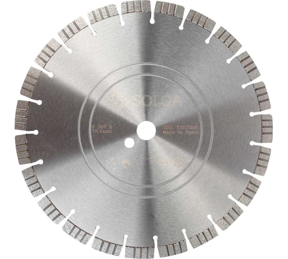 Изображение товара Диск алмазный сегментный (350х25,4/20 мм) PROFESSIONAL15 Solga Diamant 23117350