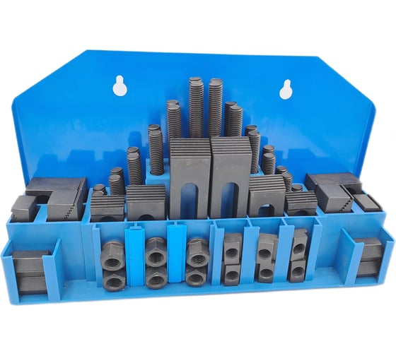 Изображение товара Набор станочного крепежа и прижимов из 58 предметов, Т-образный паз 10 мм, М8 TORNERI 045701